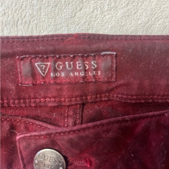 Guess Kate Skinny Merlot Lace Up Side Jeans - Picture 6 of 15